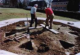 Honecker and friend prep site
